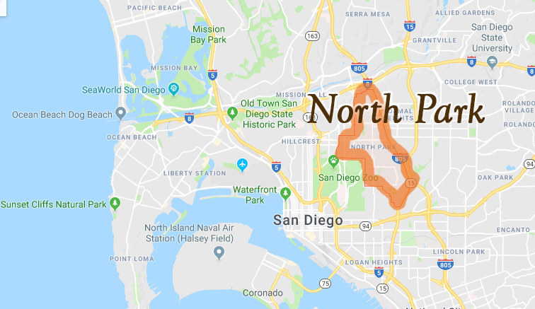 north park san diego map North Park San Diego Map Campus Map north park san diego map